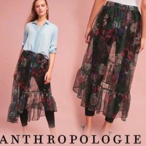 Anthropologie Maeve Sheer Maxi Skirt